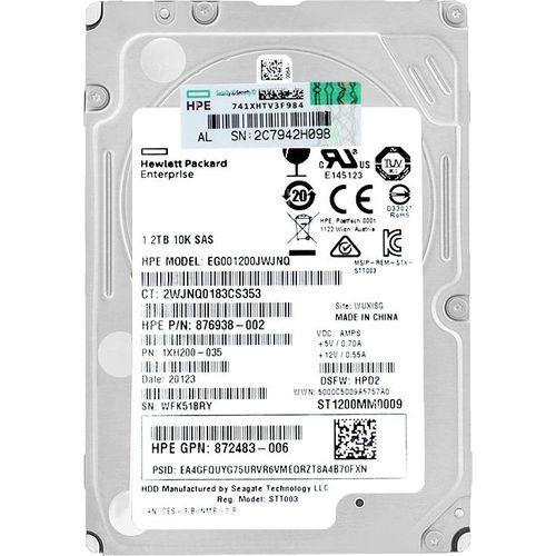 Festplatte HP EG001200JWJNQ 1,2Tb 128Mb Cache 10000Rpm Sas III 2.5