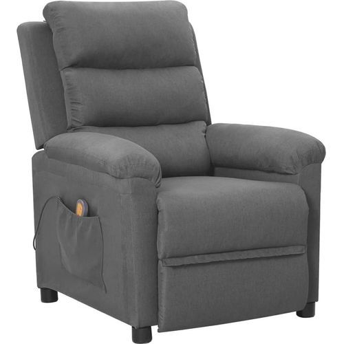 Möbel Massagesessel Hellgrau Stoff - Massagesessel 342351