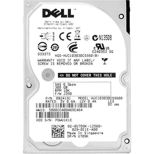 Festplatte Dell 0U709K 300Gb Sas 10000Rpm 2.5