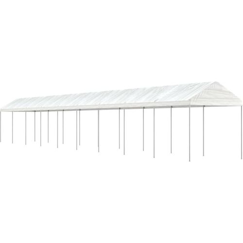 Pavillon mit Dach Weiß 20,07x2,28x2,69 m Polyethylen