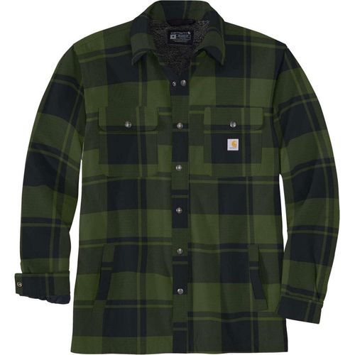 Carhartt Flannel Sherpa-Lined Shirt, Farbe:grün, Größe:S