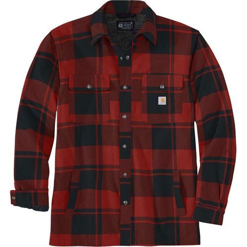 Carhartt Flannel Sherpa-Lined Shirt, Farbe:rot, Größe:XL