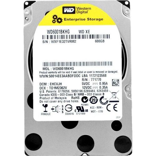 Festplatte WD 600Gb WD6001BKHG 32Mb Cache 10 000 Rpm Sas II 2,5'' Zoll