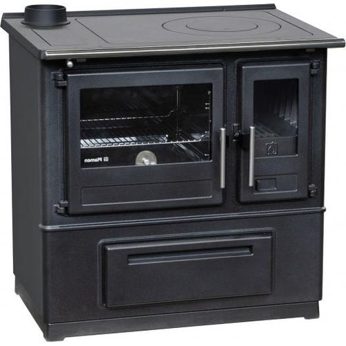 EEK A+ Küchenofen Holzherd Plamen Slavonac N schwarz, linke Version - 8 kW Dauerbrandherd