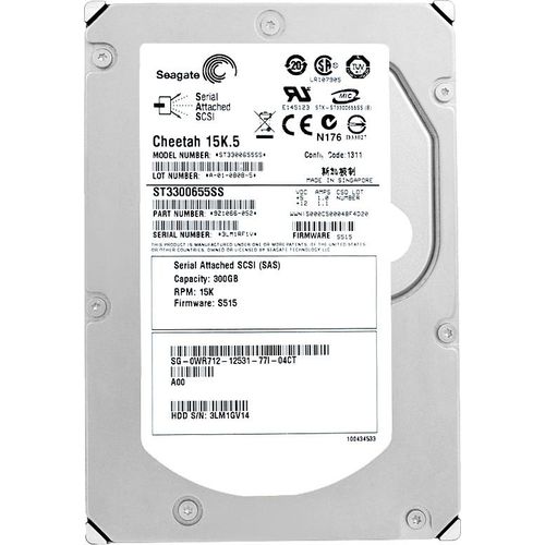 Festplatte Dell 300GB ST3300655SS 16Mb Cache 15000Rpm Sas I 3.5