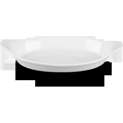 Churchill Super Vitrified Kochgeschirr Pfanne Oval Schwarz 23.2x12.5cm 38cl, 6 Stück, Weiß