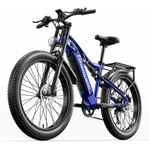 EBike E-BIKE 7 Gänge, Mountainbike Trekkingrad Citybike Elektrofahrräder 26Zoll Mountainbike Elektrofahrrad Blau
