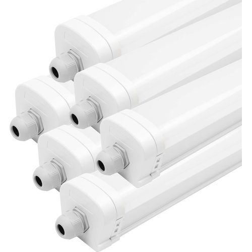 Ledvion - 6-Pack LED Feuchtraumleuchten 150 cm - Samsung LED - IP65 - 48W - 4000K - Verlinkbar - EU - 4000K - Tageslichtweiß