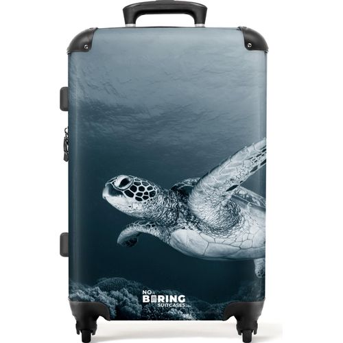 NoBoringSuitcases.com - Großer Koffer - Reisekoffer Schildkröte mit 4 Rädern - Trolley auf Rädern 72 Liter - Rollkoffer groß leicht - Geräumiger Gepäckkoffer 20kg - Koffer für Erwachsene - Reisegepäck & Reisezubehör mittelgroß - Gepäckkoffer XLKoffer Mittelgroß 67x43x25 cm, 72L,