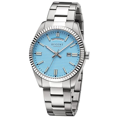 Regent Herren Uhr Metallarmband Metall Armbanduhr Analog silber UR1152585