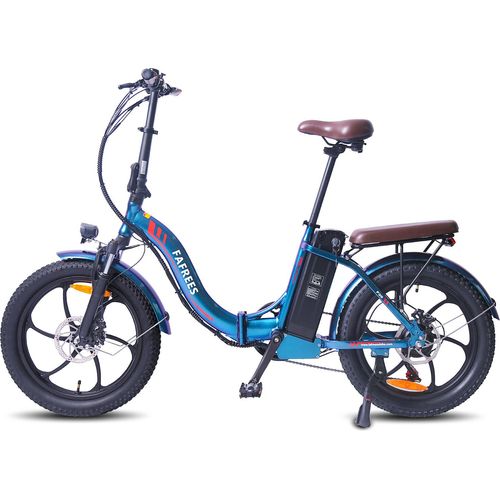 20 Zoll Faltbares Elektrofahrrad, 250W 36V 18AH, Mit Rückleuchten nach StVZO-Norm,Shimano 7S, Schillerndes DukelBlau