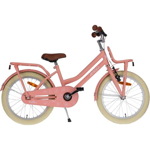 AMIGO Kinderfahrräder Mädchen Bella 18 Zoll 29 cm Mädchen Rücktrittbremse Lachsfarben