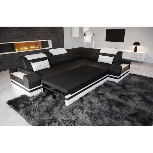 Ledersofa Trivento L Form kurz Mini Echtleder