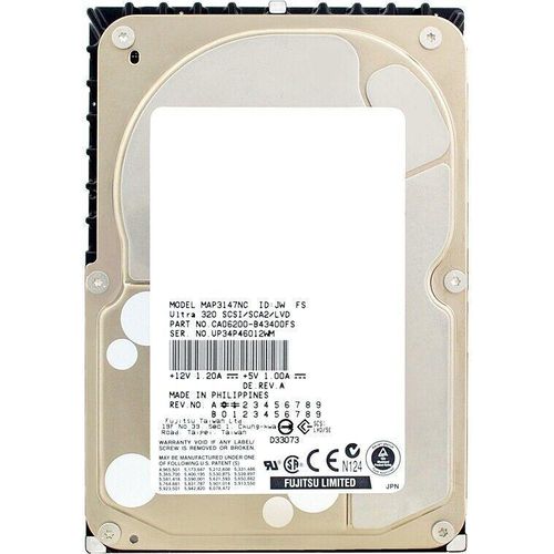 Festplatte Fujitsu MAP3147NC 147GB 10000Rpm SCSI 80pin 3,5''