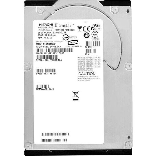 Festplatte Hitachi HUS103073FL3800 73GB 10000Rpm U320 80-PIN 3,5
