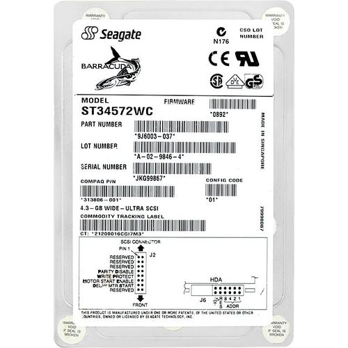 Festplatte Seagate ST34572WC 4.3 GB 80-PIN 7200RPM 3,5