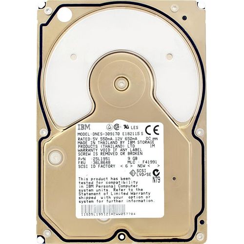 Festplatte IBM 9Gb DNES-309170 7200Rpm SCSI 68-pin 3,5