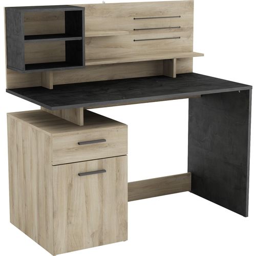 Schreibtisch ></noscript>Malicia< in Kronberg Eiche/sidewalk - 122x120x58 (BxHxT)
