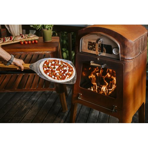 Masuria Kamin Nexo Corten Multifunktionaler Holzofen, Feuerstelle, Grill und Pizzaofen