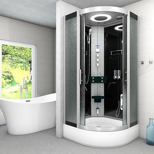 Duschkabine Dusche D58-63M1-EC Komplettdusche Fertigdusche 100x100 cm