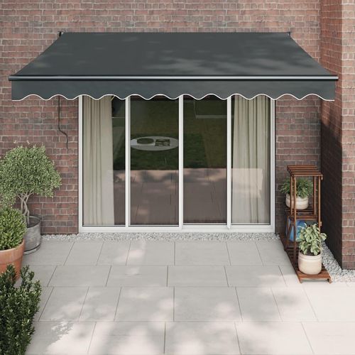 vidaXL Elektrische Markise mit Kurbel Anthrazit 3,5x2,5 m