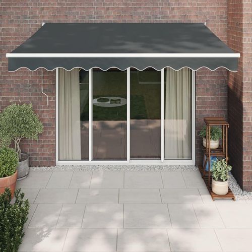 Möbel Markise Einziehbar Anthrazit 3x2,5 m Stoff und Aluminium - Markisentuch 3154436