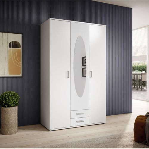 Kleiderschrank >Paul< in Weiß - 120x195x55cm (BxHxT)