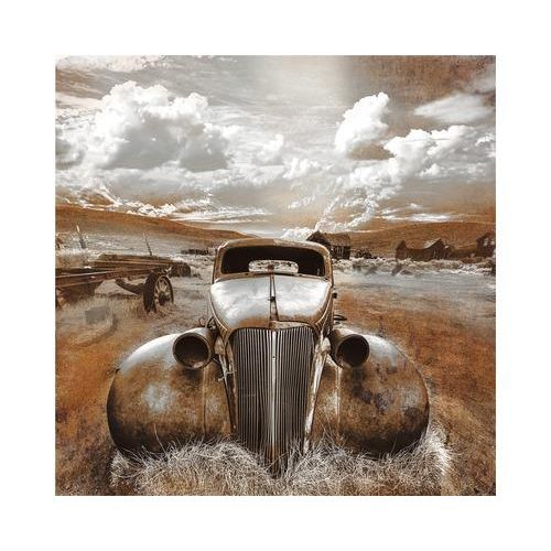 Metallbild Alu Lost Car 98x98 cm