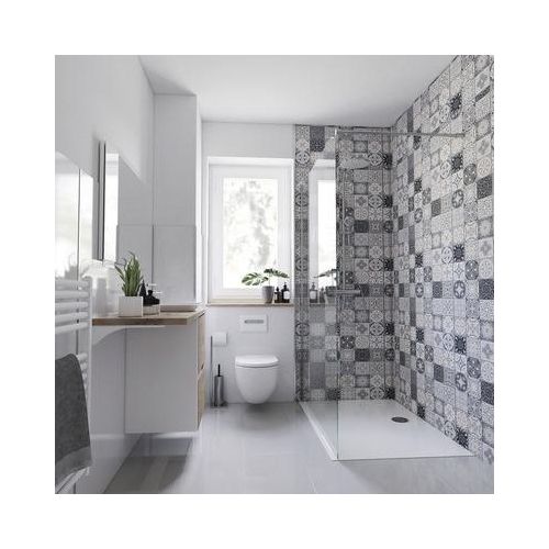 Duschrückwand BREUER Dekor Fliese Mediterran 100 x 210 cm