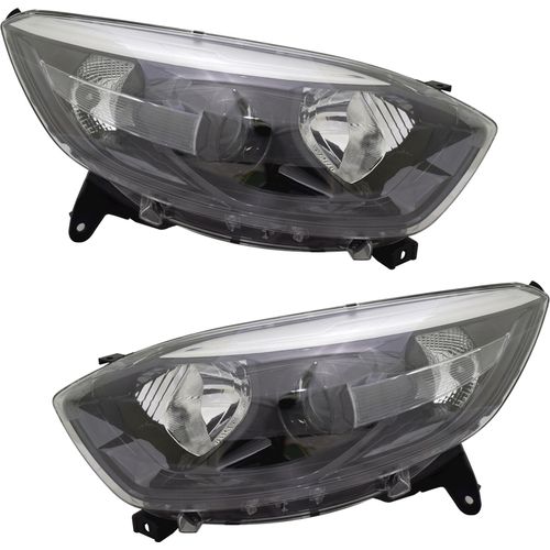 TYC Scheinwerfer Set für Renault Captur 2013-2017 J87 H1 H1 Schwarz mit Motor