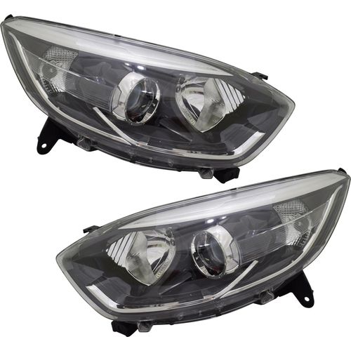TYC Scheinwerfer Set für Renault Captur 2013-2017 J87 H1 H1 Chrom mit Motor