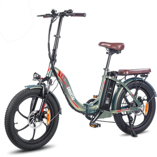 20 Zoll Faltbares Elektrofahrrad, 250W 36V 18AH, Mit Rückleuchten nach StVZO-Norm,Shimano 7S,