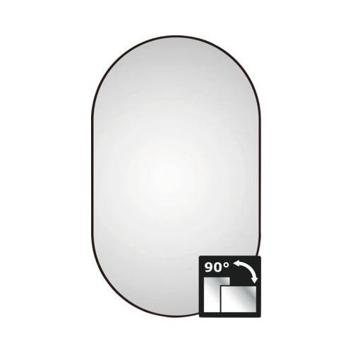 LED Badspiegel DSK black Oval matt 60 x 100 cm IP 24
