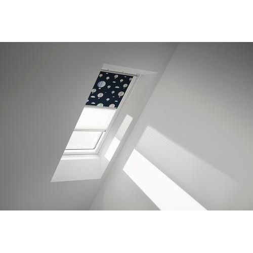 VELUX Vorteils-Set Verdunkelungsrollo Kids Heißluftballons und Faltstore Plissee weiß manuell Rahmen weiß DFD S08 4666SWL