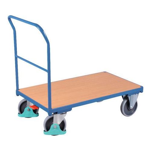 Transportwagen mit Schiebebügel Classic-Line 1030x700 mm Stahl blau Tragkraft 500 kg