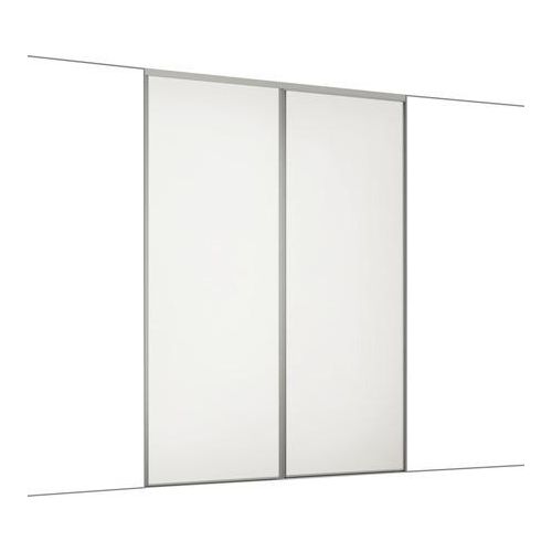 Schiebetür Bausatz Spacepro weiß, 2400x1200 mm inkl. Laufwerk + Laufschienen-Set