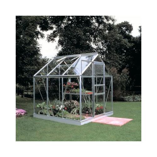 Gewächshaus Halls Popular 66 Sicherheitsglas 3 mm 193 x 319 cm aluminium