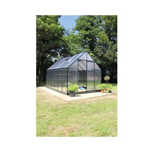 Gewächshaus Halls Universal 128 Polycarbonat 6 mm 257 x 384 cm grün