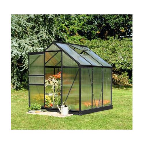 Gewächshaus Halls Popular 66 Polycarbonat 4 mm 193 x 319 cm schwarz