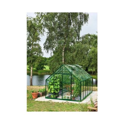 Gewächshaus Halls Universal 128 Blankglas 3 mm 257 x 384 cm grün
