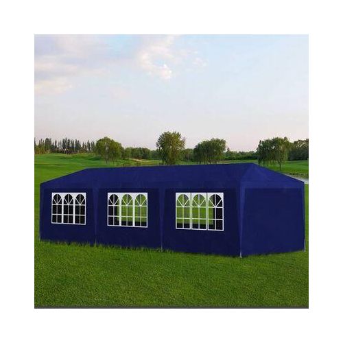 Blaues Bankettzelt 9 x 3 x 2,55 Meter PE UV- und wasserbeständig