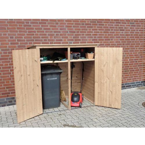 Mülltonnenbox promadino 2-türig 166 x 101 x 162,5 cm natur