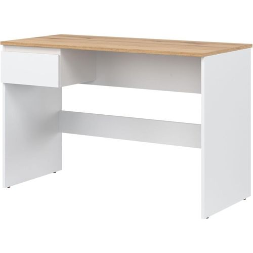 Schreibtisch 115x75x54 cm REMI RM15 mit Schublade Weiß/Evoke Eiche