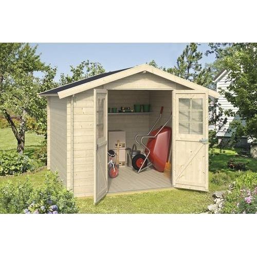 Gartenhaus Alfred mit Fußboden 275 x 274 cm natur