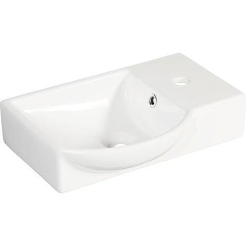 form&style Möbel-Waschtisch FELINA links 45 cm Keramik weiß ohne Armatur