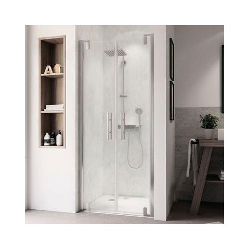 Pendeltür für Nische Breuer Europa Design 90 cm Klarglas Profilfarbe chrom