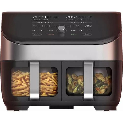 INSTANT POT Vortex Plus Dual Airfryer Heißluftfritteuse 7,6L ClearCook Edelstahl