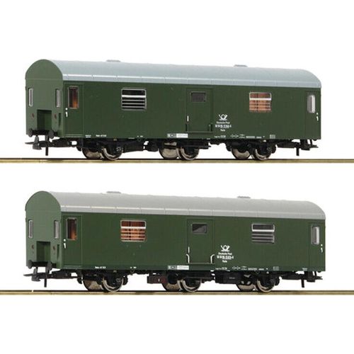 ROCO Set mit 2 Reko-Postwagen DR Ep.IV 74111 Spur H0
