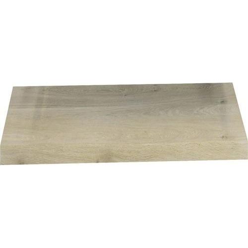 Waschtischplatte Top 80x46 cm Gerade Seite Baumkante Schwartenbrett Eiche massiv matt ohne Ausschnitt