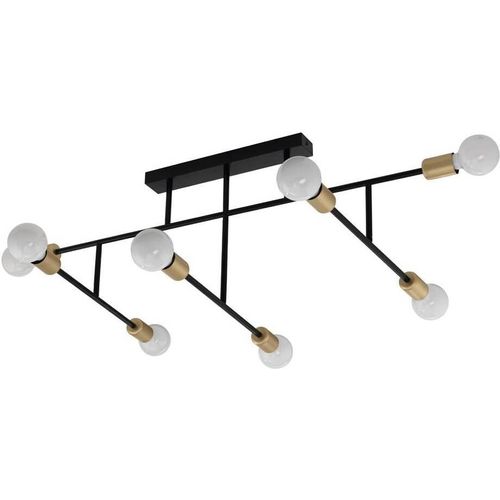 Deckenleuchte 8-flammig L118 cm Belsiana gold/schwarz
